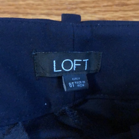 LOFT Tall Skinny Pants Julie Fit Dressy Workwear Trouser Cigarette Pant Navy 8T - Picture 9 of 10